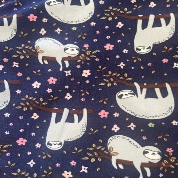 Navy Blue Sloths Tights Leggings - Picture 6 of 9